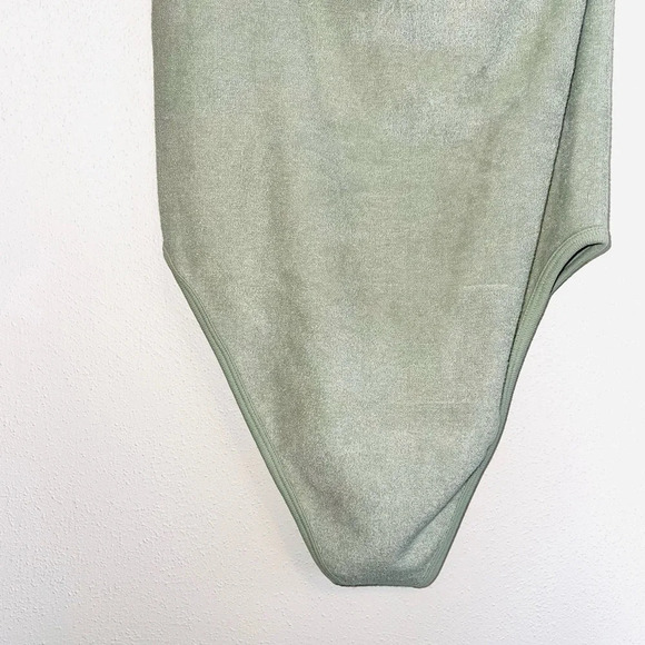 Zara NWT Limitless Contour Collection Mint Green One Sleeve Bodysuit Xsmall - Picture 6 of 12